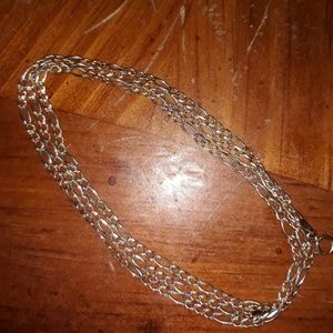 Solid 10k Two Tone Diamond Cut Figaro Chain